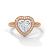 2.16 CT Heart Shape Lab-Grown Diamond Halo Ring