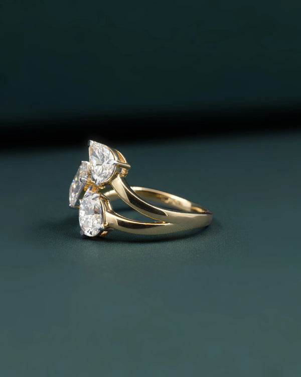 2.54 CTW Multi-Shape Open Wrap CVD Lab-Grown Diamond Ring