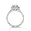 2.61 CT Cushion Cut Lab-Grown Diamond Halo Engagement Ring