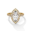 2.72 CT Pear & Round Lab-Grown Diamond Halo Engagement Ring