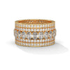 5.56 CT Round & Oval Lab-Grown Diamond Multi-Row Eternity Band Ring