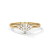 0.38 CT Marquise & Round Lab-Grown Diamond Three-Stone Ring