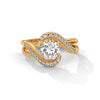1.16 CT Round Lab-Grown Diamond Designer Halo Twist Ring