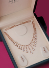 13.64 Ct Round Lab-Grown Diamond Designer Necklace & Earring Set