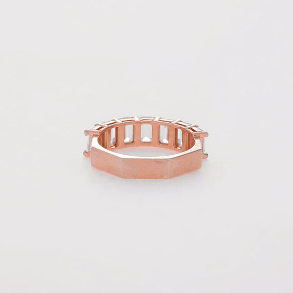 2.17 CT Total Emerald Cut Lab-Grown Diamond Eternity Band Ring