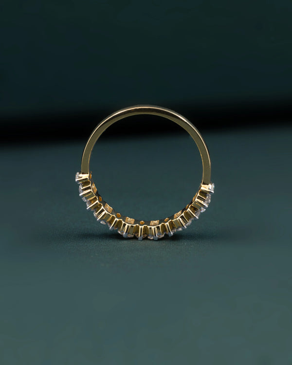 1.145 CT Emerald & Marquise Cut CVD Lab-Grown Diamond Eternity Band Ring