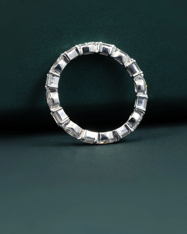 1.21 CTW Pear & Emerald Cut CVD Lab-Grown Diamond Eternity Ring