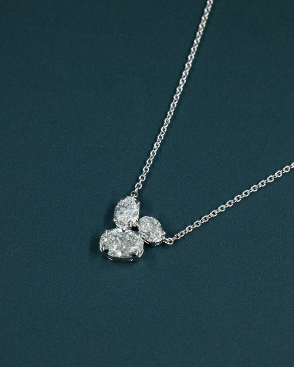 3.77 CTW Multi-Shape Lab-Grown Diamond Pendant Necklace in Gold