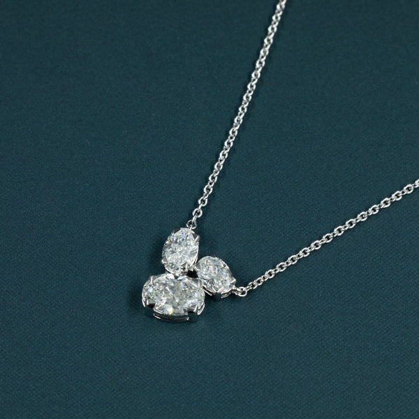 3.77 CTW Multi-Shape Lab-Grown Diamond Pendant Necklace in Gold