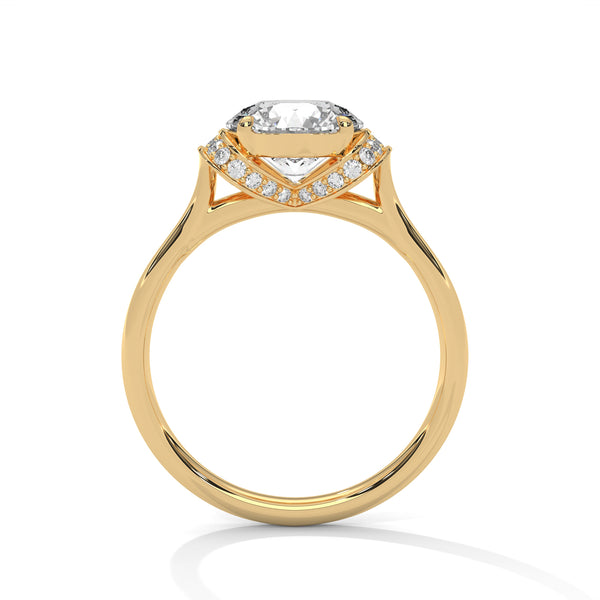 2.11 CT Total Round Lab-Grown Diamond Hidden Halo Solitaire Ring