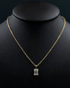 1.09 CT Emerald Cut Lab-Grown Diamond Solitaire Pendant Necklace
