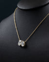 2.12 CTW Pear & Emerald Cut Lab-Grown Diamond Toi et Moi Pendant Necklace