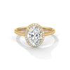 2.14 CT Total Oval Lab-Grown Diamond Halo Ring