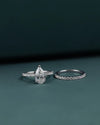 2.73 CT Pear Cut CVD Lab-Grown Diamond Bridal Ring