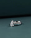 2.73 CT Pear Cut CVD Lab-Grown Diamond Bridal Ring