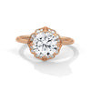 2.12 CT Round Cut Lab-Grown Diamond Floral Halo Ring