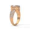 3.95 CT Oval & Round Lab-Grown Diamond Multi-Row Pave Luxury Ring
