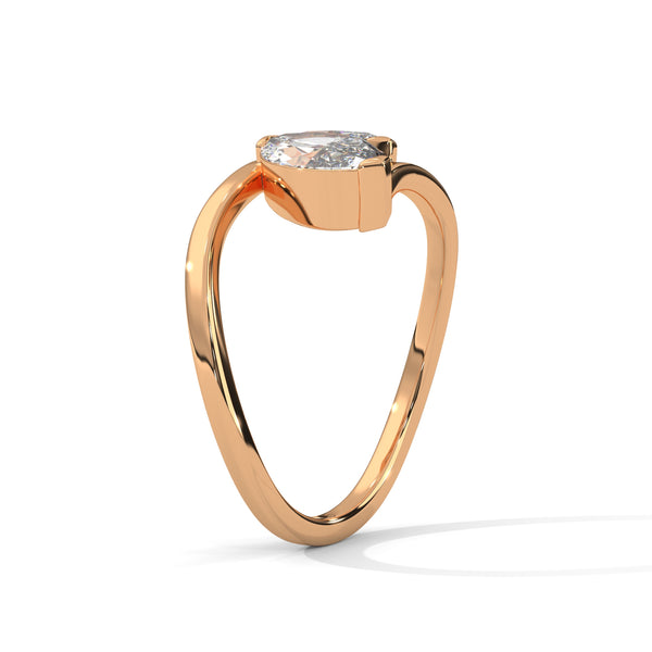 2.00 CT Marquise Lab-Grown Diamond Twin Stone Open Ring