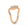 2.50 CT Round & Pear Lab-Grown Diamond Toi Et Moi Open Ring