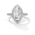 2.72 CT Marquise Cut Lab-Grown Diamond Halo Ring with Pavé Band