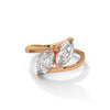 2.00 CT Marquise Lab-Grown Diamond Twin Stone Open Ring