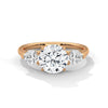 3.00 CT Total Round & Pear Lab-Grown Diamond Three Stone Ring