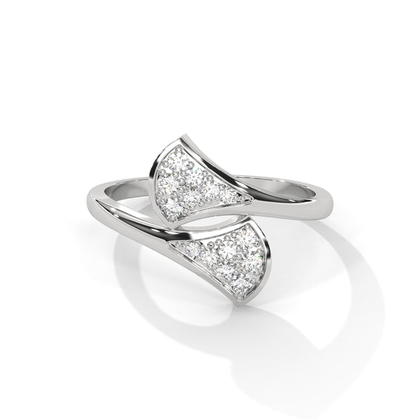 0.28 CT Round Lab-Grown Diamond Open Wrap Ring