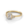 1.36 Ct Total Emerald Cut CVD Lab-Grown Diamond Three-Stone Ring