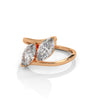 2.00 CT Marquise Lab-Grown Diamond Twin Stone Open Ring