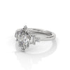 1.85 CT Marquise Cut Lab-Grown Diamond Three-Stone Ring with Emerald & Round Accents