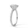 1.04 CT Oval Cut Lab-Grown Diamond Pave Engagement Ring
