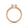 2.31 CT Asscher Cut Lab-Grown Diamond Three-Stone Ring with Emerald Side Stones