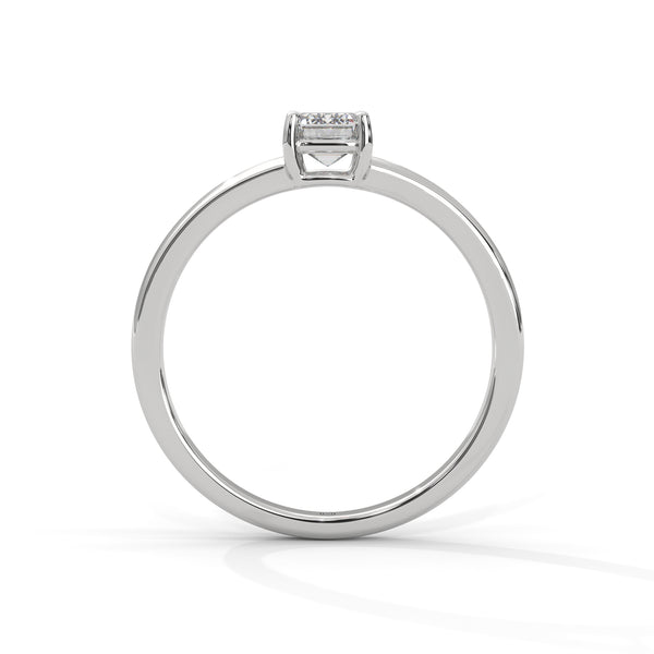 1 CT Emerald Cut Lab-Grown Diamond Minimal Split Shank Ring