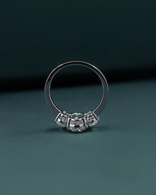 2.90 CT Oval Three-Stone Lab-Grown Diamond Engagement Ring