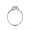 1.35 CT Round Lab-Grown Diamond Halo Twist Ring