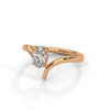0.75 CT Oval Lab-Grown Diamond Open Curve Solitaire Ring