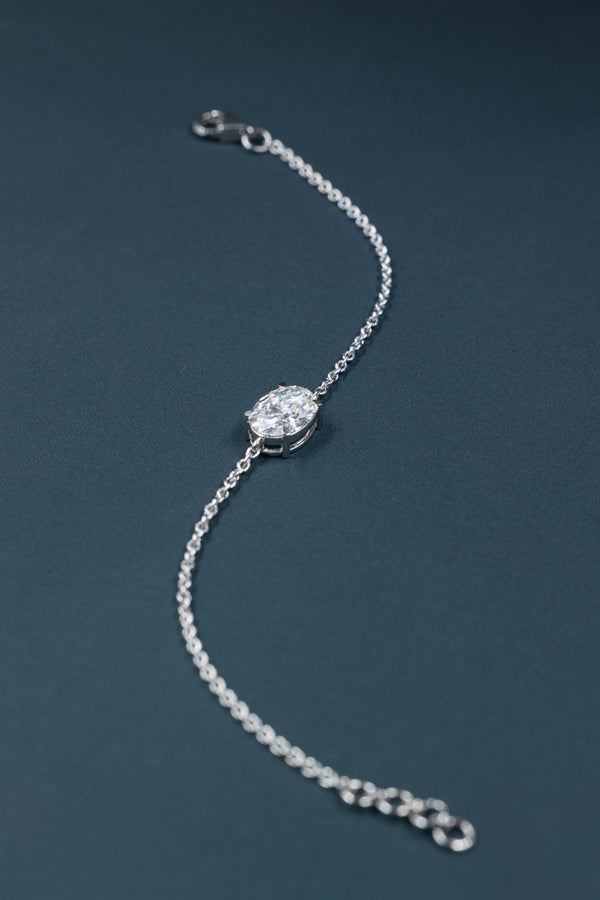 2.07 CT Oval Cut CVD Lab-Grown Diamond Solitaire Bracele