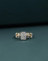 2.50 CTW Radiant Cut Lab-Grown Diamond Nature Inspired Engagement Ring