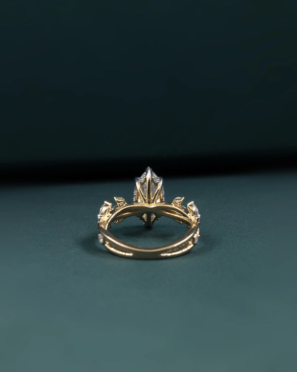 2.53 CT Marquise Cut Nature Inspired CVD Lab-Grown Diamond Engagement Ring