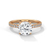 2.47 CT Round Cut Lab-Grown Diamond Pavé Engagement Ring