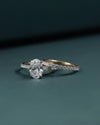 2.79 CTW Oval CVD Lab-Grown Diamond Pavé Engagement Ring with Matching Band