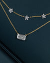2.67 CTW Pear & Emerald Cut CVD Lab-Grown Diamond Layered Necklace