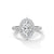 2.04 CT Oval Cut Lab-Grown Diamond Halo Engagement Ring with Pavé Band