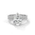 3.77 CT Pear Cut Lab-Grown Diamond Split Shank Pavé Engagement Ring