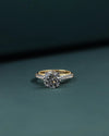 2.12 Carat Round Brilliant CVD Lab-Grown Diamond Pavé Solitaire Ring