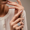 7.30 CT Pear & Emerald Cut Lab-Grown Diamond Designer Ring with Marquise Accents