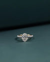 2.62 CTW Oval CVD Lab-Grown Diamond Pavé Solitaire Engagement Ring