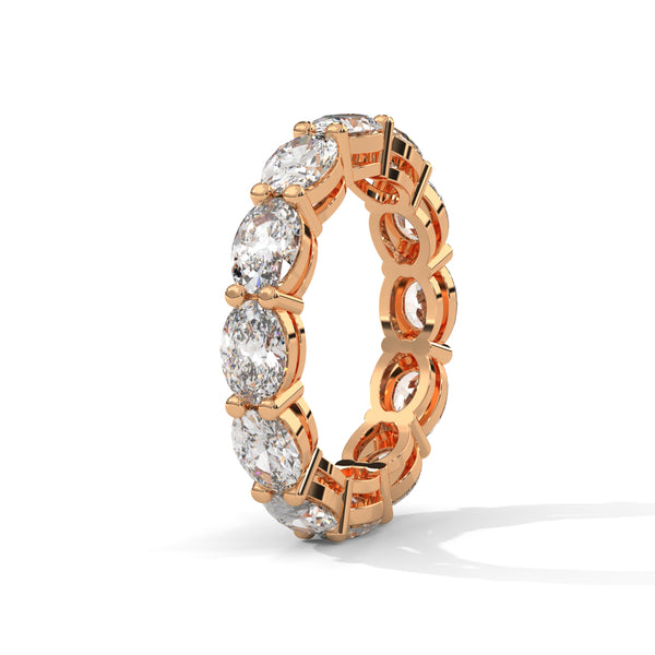 4.35 CT Oval Cut Lab-Grown Diamond Eternity Band