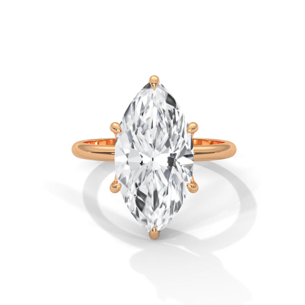4.60 CT Marquise Cut Lab-Grown Diamond Solitaire Ring