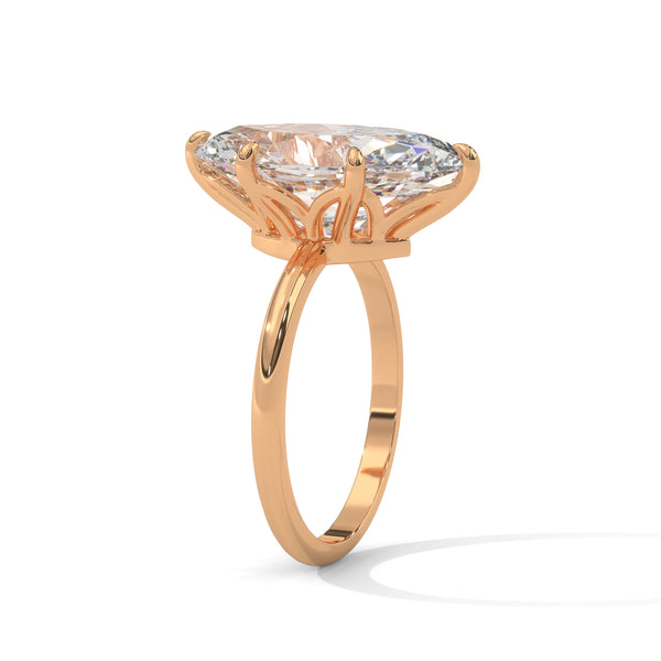 4.60 CT Marquise Cut Lab-Grown Diamond Solitaire Ring